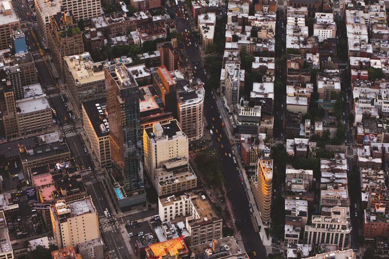 Aerial shot of New York