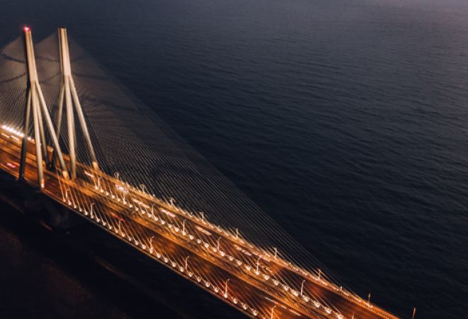 Toll road bridge