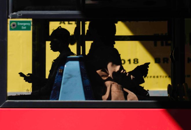 People on a bus