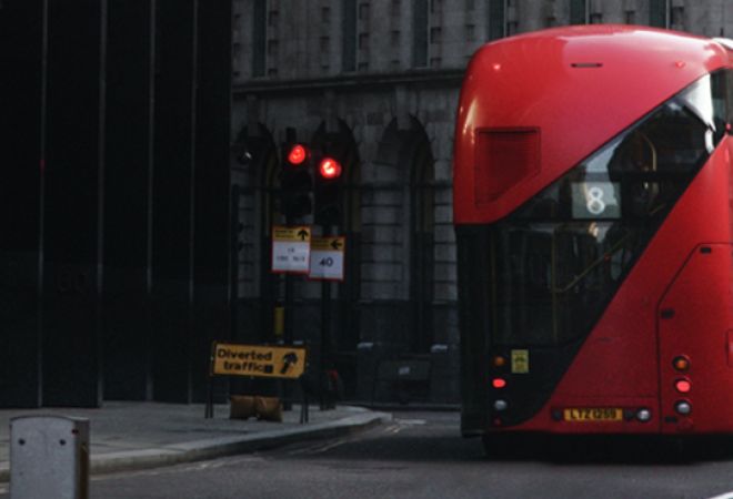 Back of a London bus