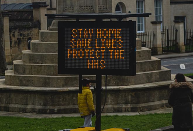 COVID sign in Oxford