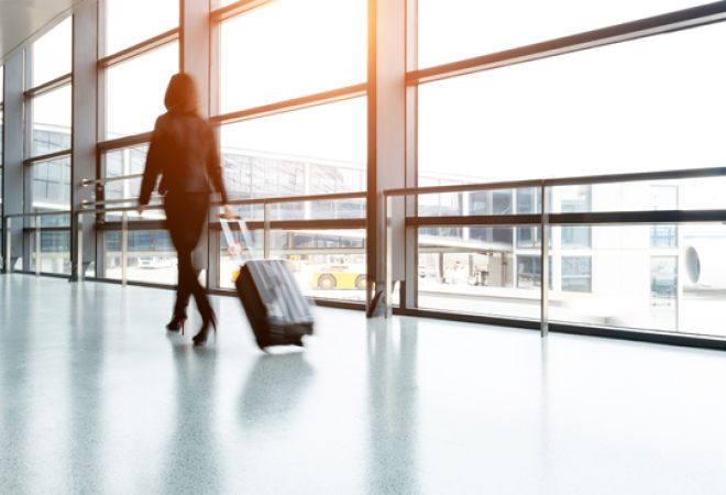 Business woman in airport