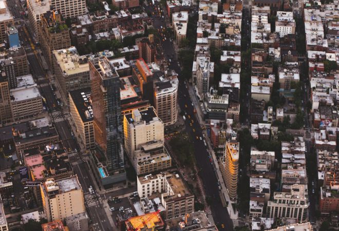 Aerial shot of New York